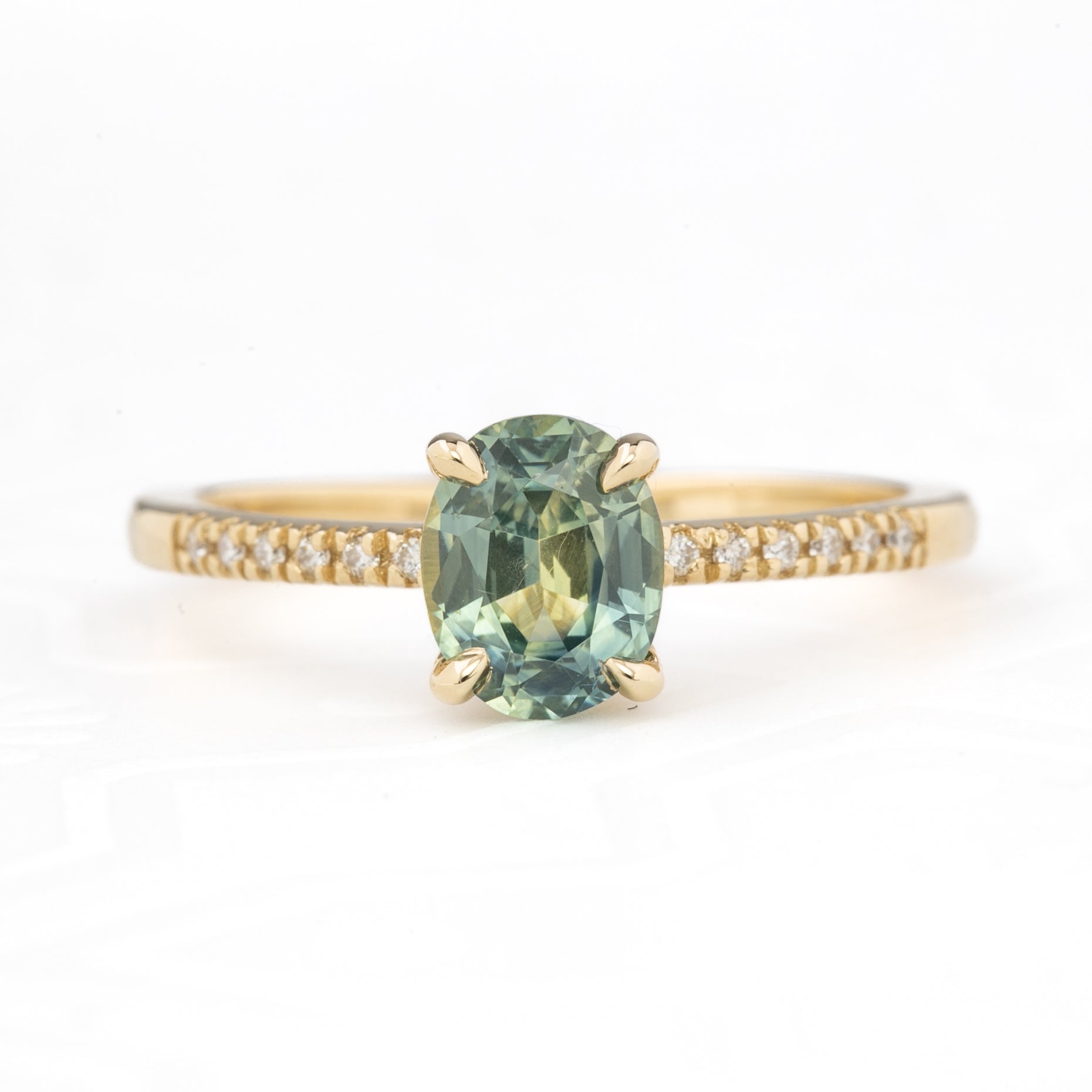 Audrey Ring, 1.20ct Montana Sapphire, oval shape gemstone