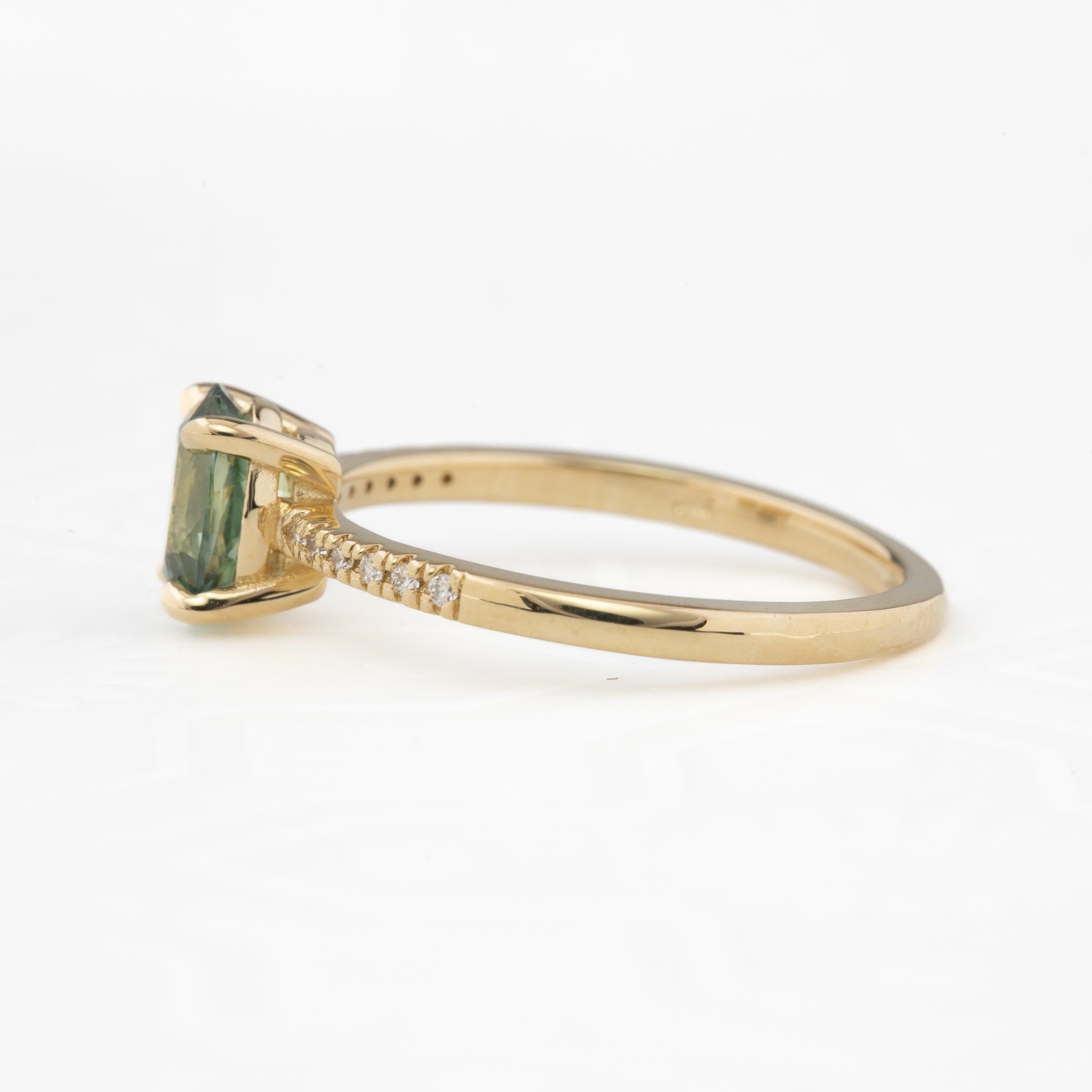Audrey Ring, 1.20ct Montana Sapphire, oval shape gemstone