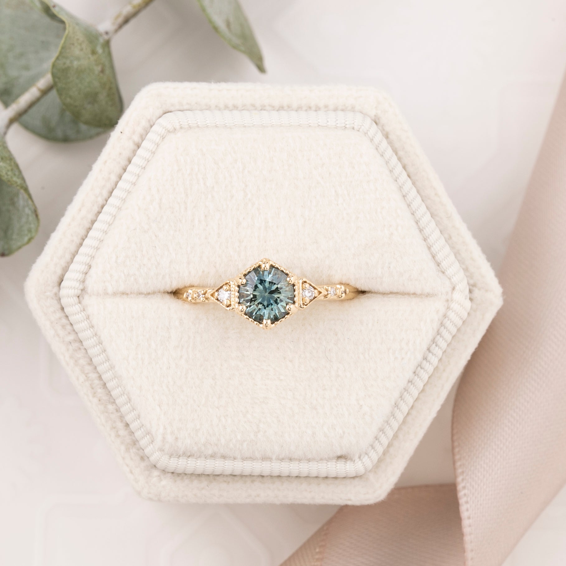 Agatha Ring, 0.75ct Montana Sapphire