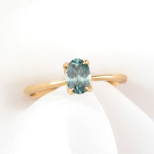 Sara Ring, 0.90ct Blue Montana Sapphire