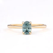 Sara Ring, 0.90ct Montana Sapphire, oval shape gemstone