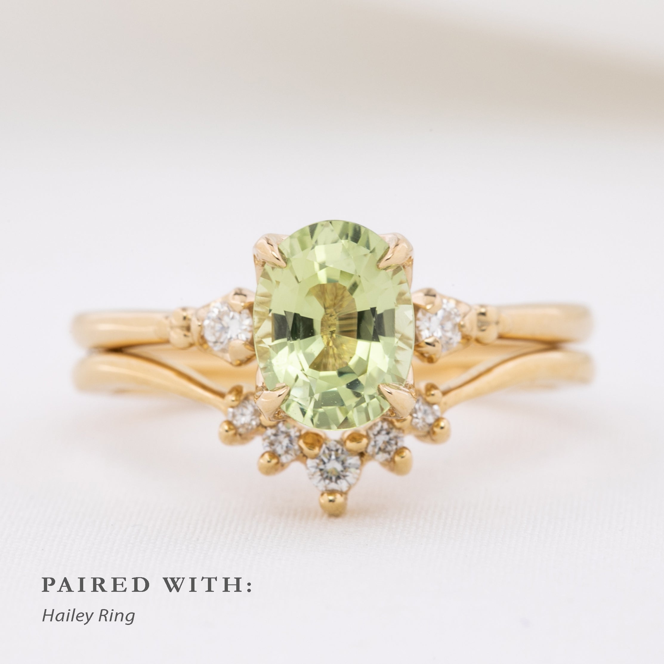 Estel Ring, 1.50ct Green Madagascar Sapphire