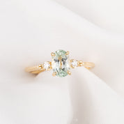Estel Ring, 1.50ct Green Madagascar Sapphire