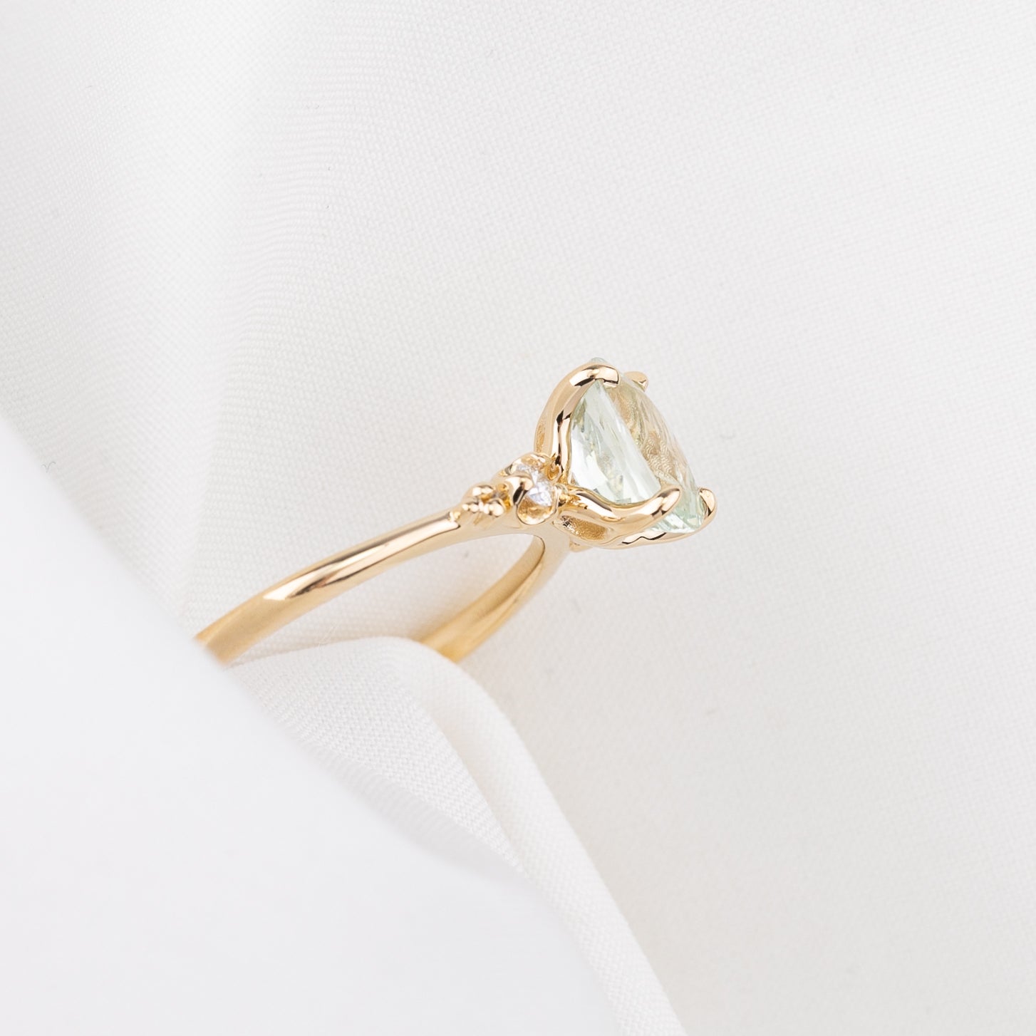 Estel Ring, 1.50ct Green Madagascar Sapphire