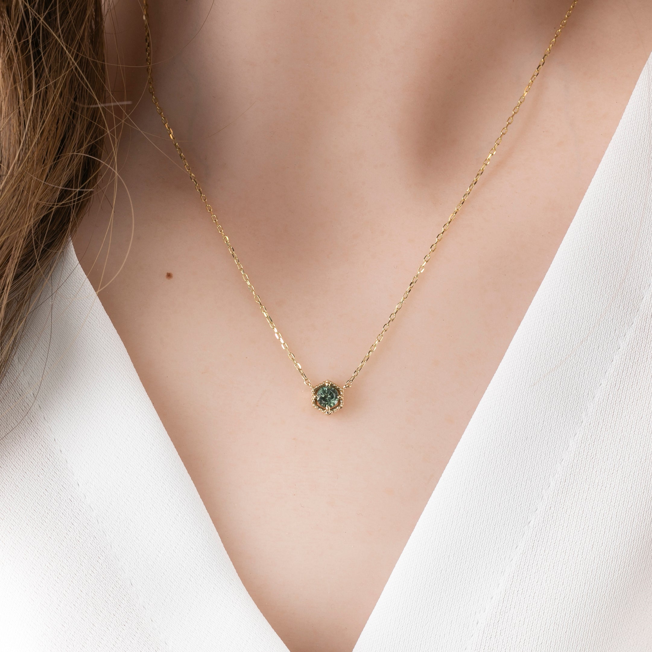 Milgrain Hexagon Necklace Setting