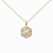 Lila Necklace, 0.30ct Rose-Cut Diamond (Charm Option)