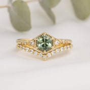 Agatha Ring, 0.62ct Montana Light Green Sapphire