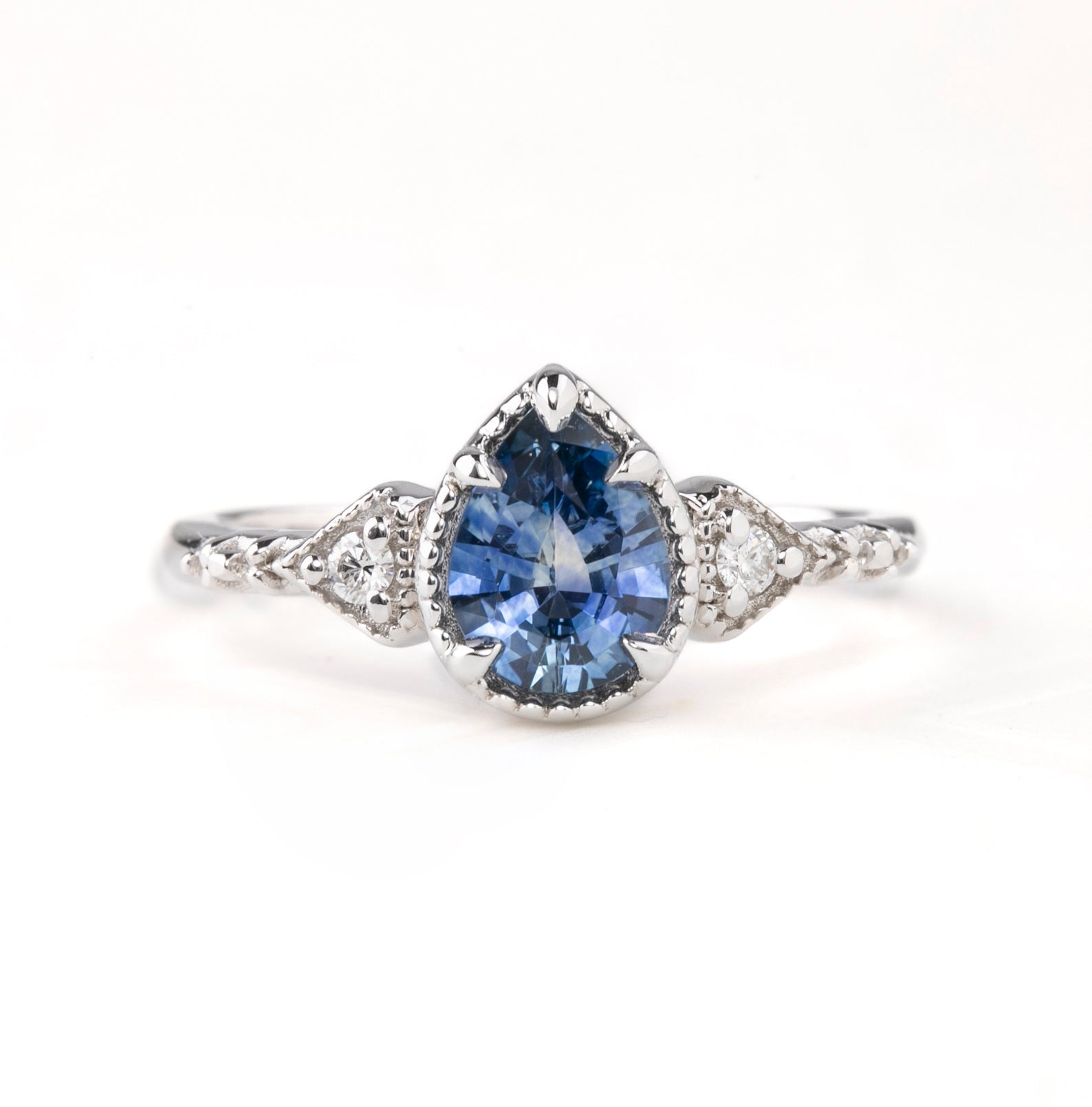 Agatha Ring, 0.87ct Montana Sapphire