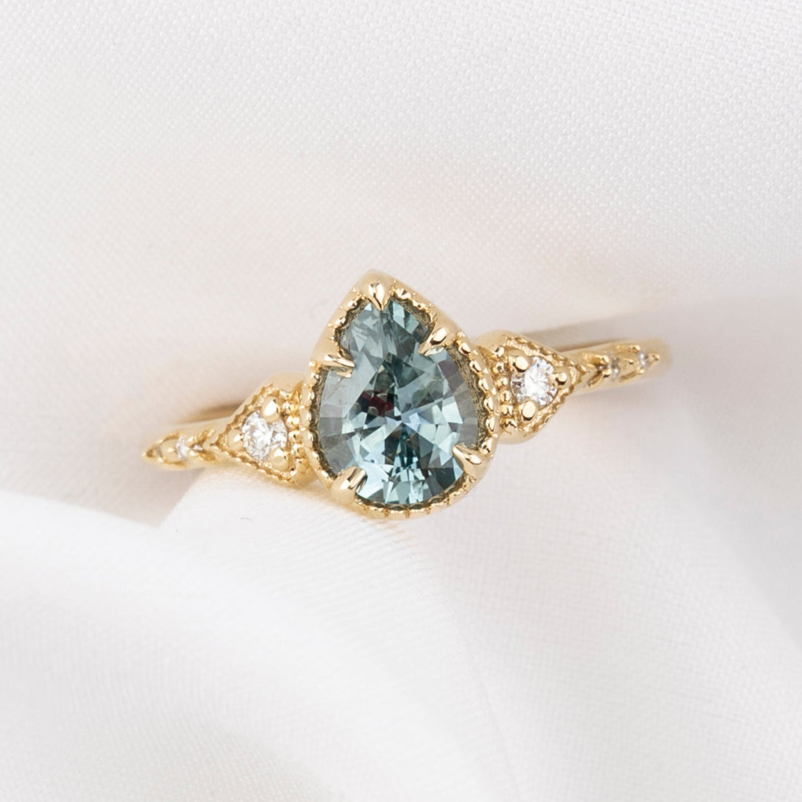 Agatha Ring, 0.91ct Montana Sapphire