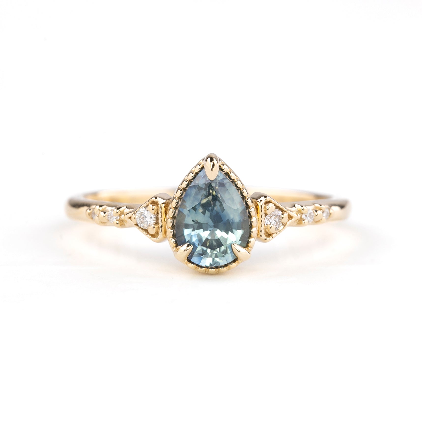 Agatha Ring, 0.85ct Blue Montana Sapphire