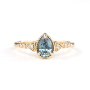 Agatha Ring, 0.85ct Blue Montana Sapphire