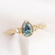 Agatha Ring, 0.85ct Blue Montana Sapphire