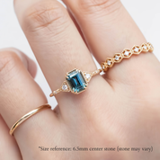 Agatha Ring, 1.38ct Light Blue Montana Sapphire