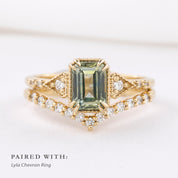 Agatha Ring, Green Sapphire