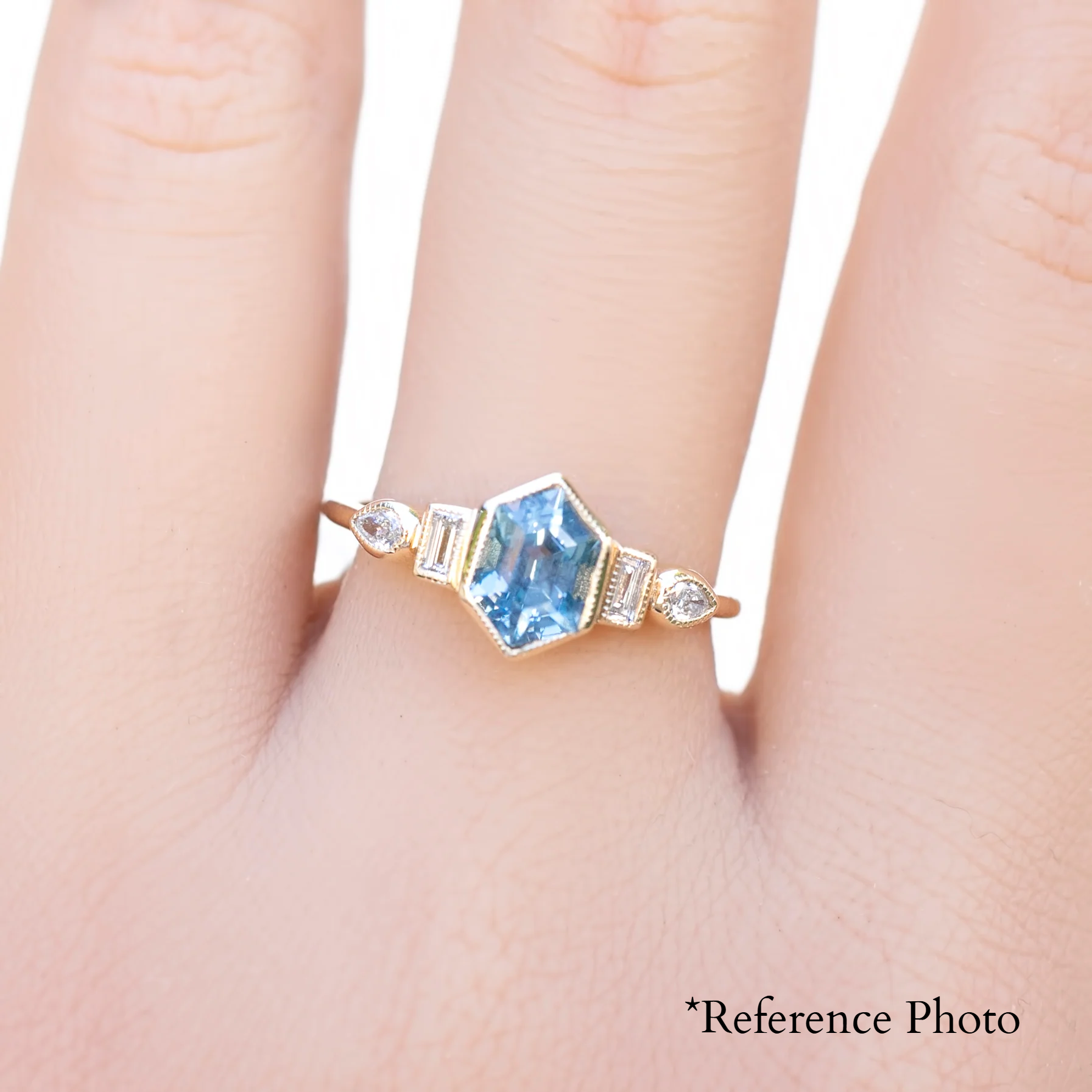 Edith Ring, 1.42ct Light Blue Montana Sapphire