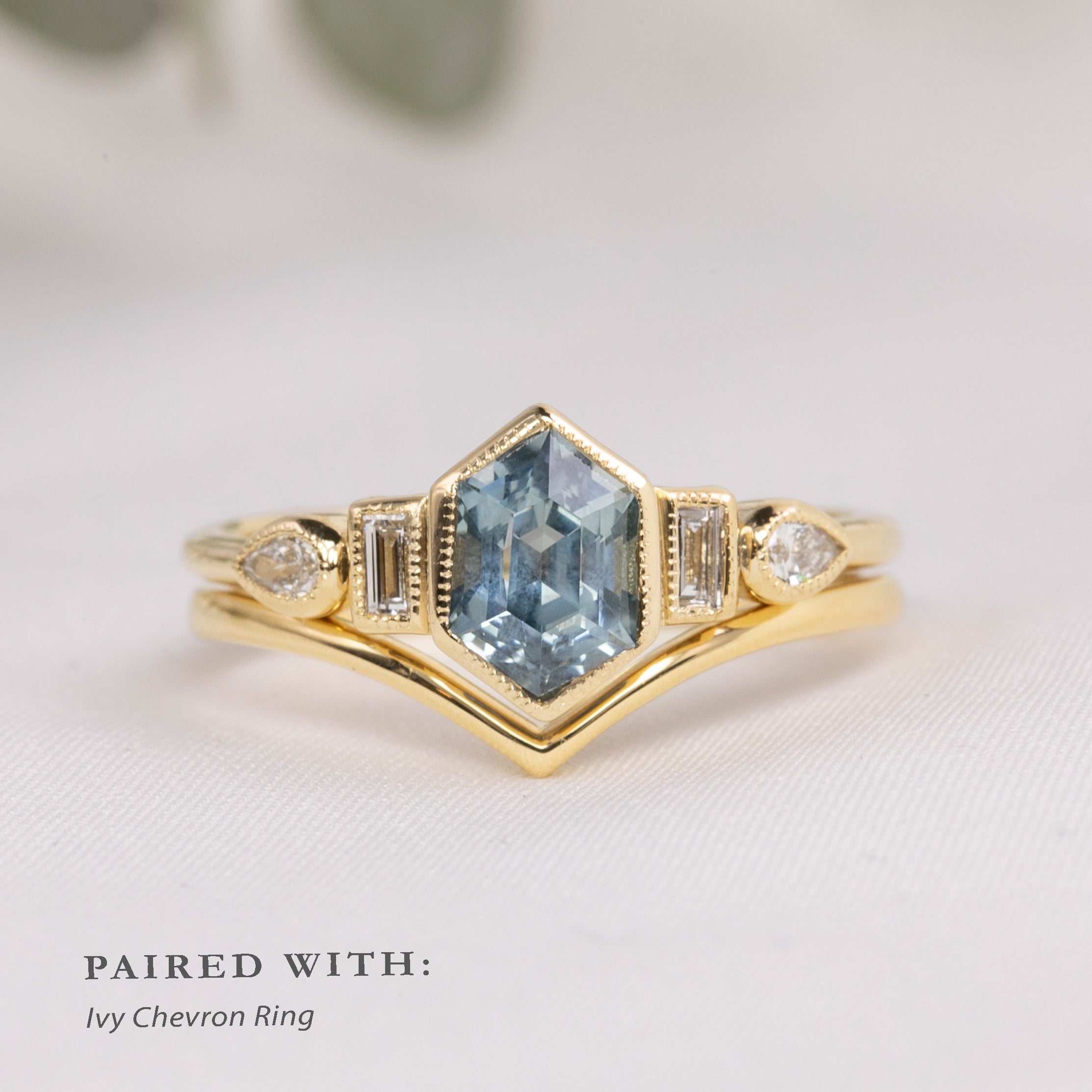 Edith Ring, 1.42ct Light Blue Montana Sapphire