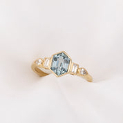 Edith Ring, 1.42ct Light Blue Montana Sapphire