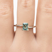 1.15ct エメラルドカット ライトグリーンサファイア クィーンズランド産 SF338