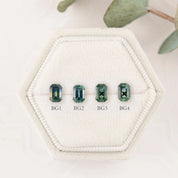 Patia Emerald-Cut Montana Sapphire Charm