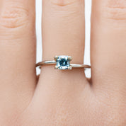 0.83ct Cushion Cut Blue Montana Sapphire