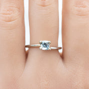 0.82ct Cushion Cut Light Aqua Blue Montana Sapphire