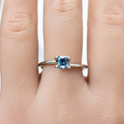 0.90ct Cushion Cut Blue Montana Sapphire