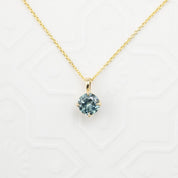 Alice Necklace, Montana Sapphire (Charm Option)