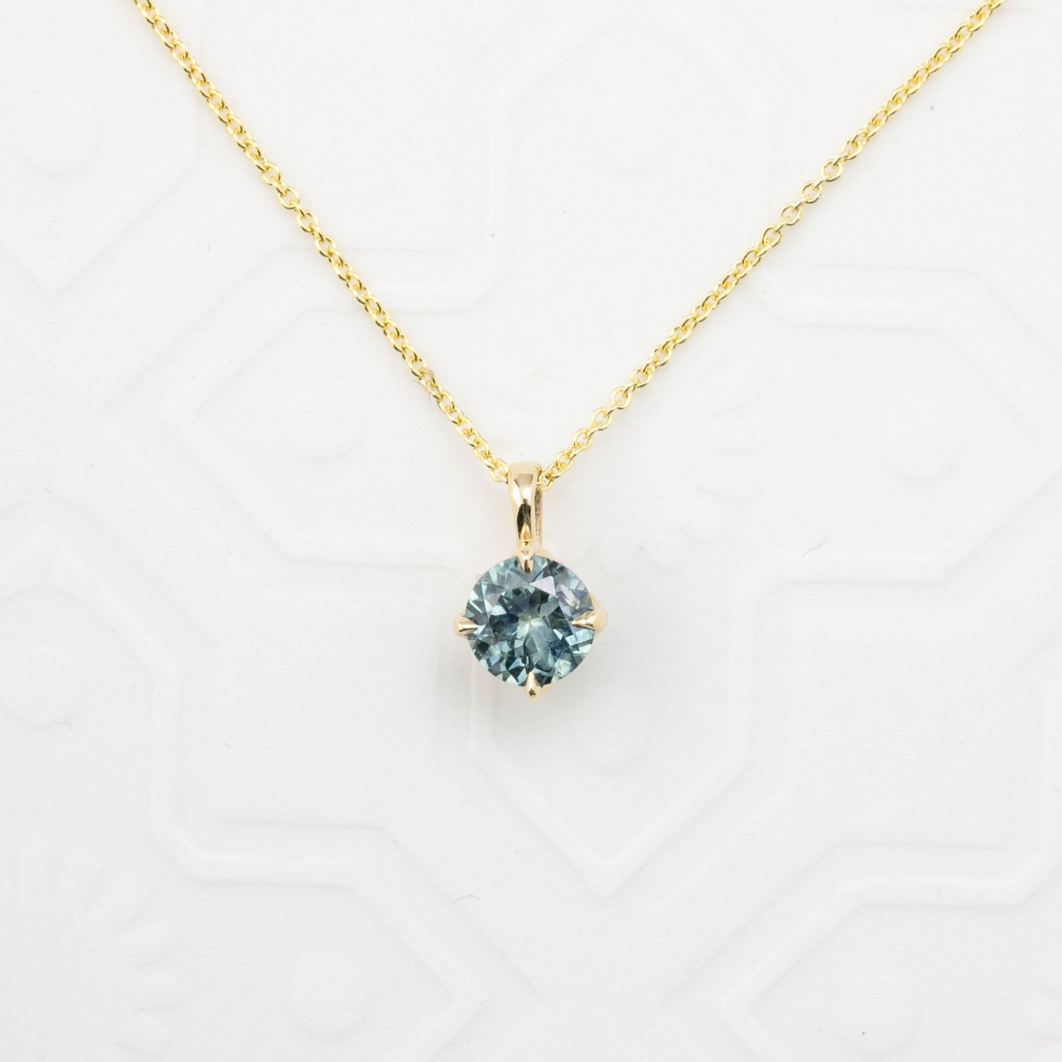 Alice Necklace, Montana Sapphire (Charm Option)