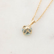 Alice Necklace, Montana Sapphire (Charm Option)
