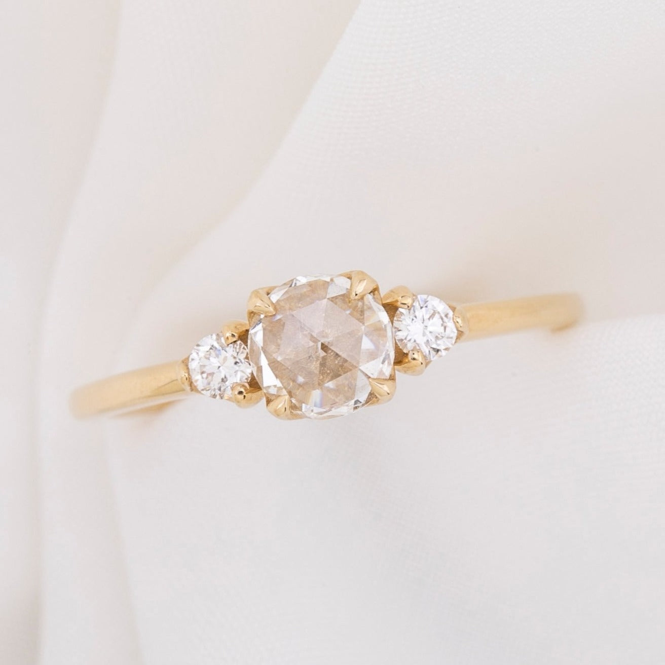 Sofia Round Rose Cut Diamond Ring