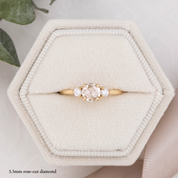 Sofia Round Rose Cut Diamond Ring