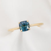 【一点物】サラリング ・0.81ct・加熱モンタナ産ティールブルーサファイア・K14YG