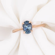 Nina Ring, 1.30ct Montana Sapphire, oval shape gemstone