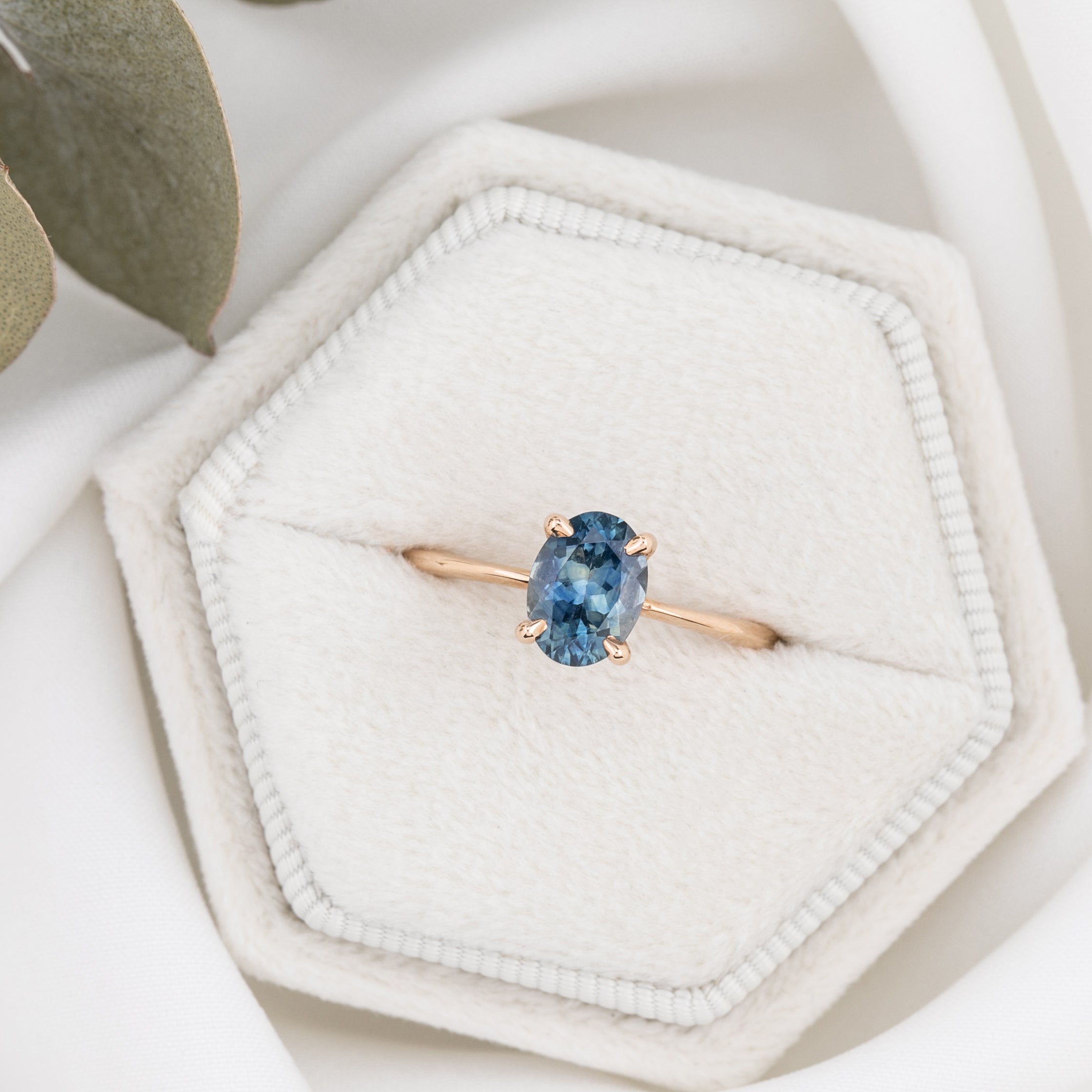 Nina Ring, 1.30ct Montana Sapphire, oval shape gemstone