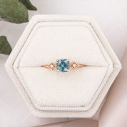 Charlene Ring, 0.92ct Blue Green Montana Sapphire