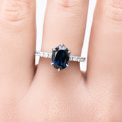 GIA Certified 2.39ct Queensland Sapphire Maria Luxe Ring, Platinum