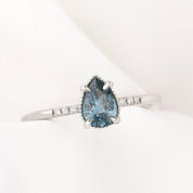 Grace Ring, 0.62ct Blue Montana Sapphire