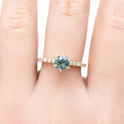 Maria Luxe Ring 1.29ct Light Green Montana Sapphire, 14k Yellow Gold (One of a kind)