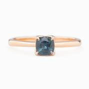 Sara Ring, 0.60-0.70ct Cushion Cut Montana Sapphire
