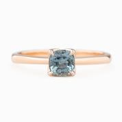 Sara Ring, 0.60-0.70ct Cushion Cut Montana Sapphire