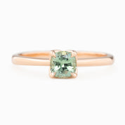 Sara Ring, 0.60-0.70ct Cushion Cut Montana Sapphire