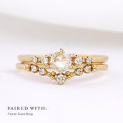 Mila Ring, 0.20ct Round Rose Cut Diamond