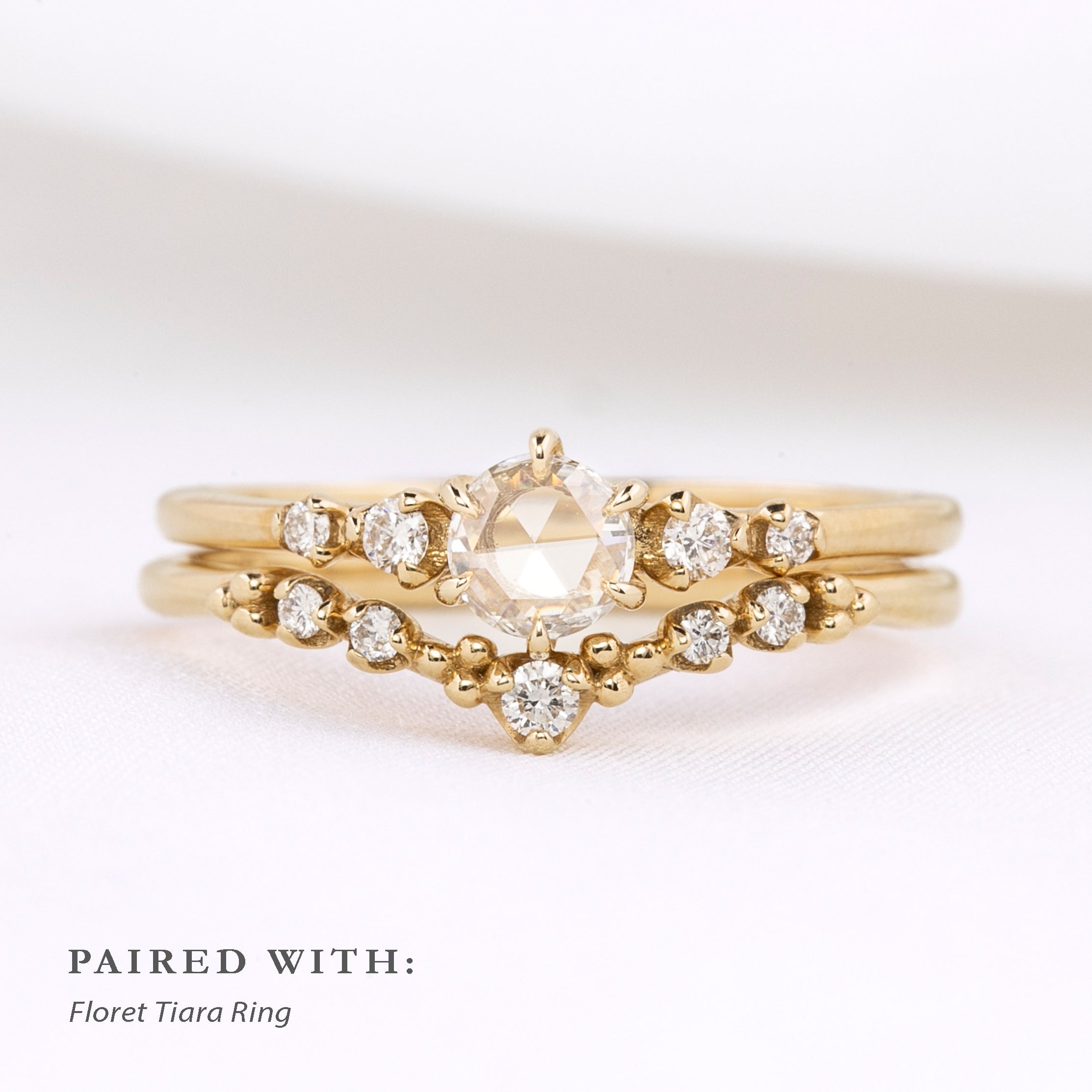 Mila Round Rose Cut Diamond Ring