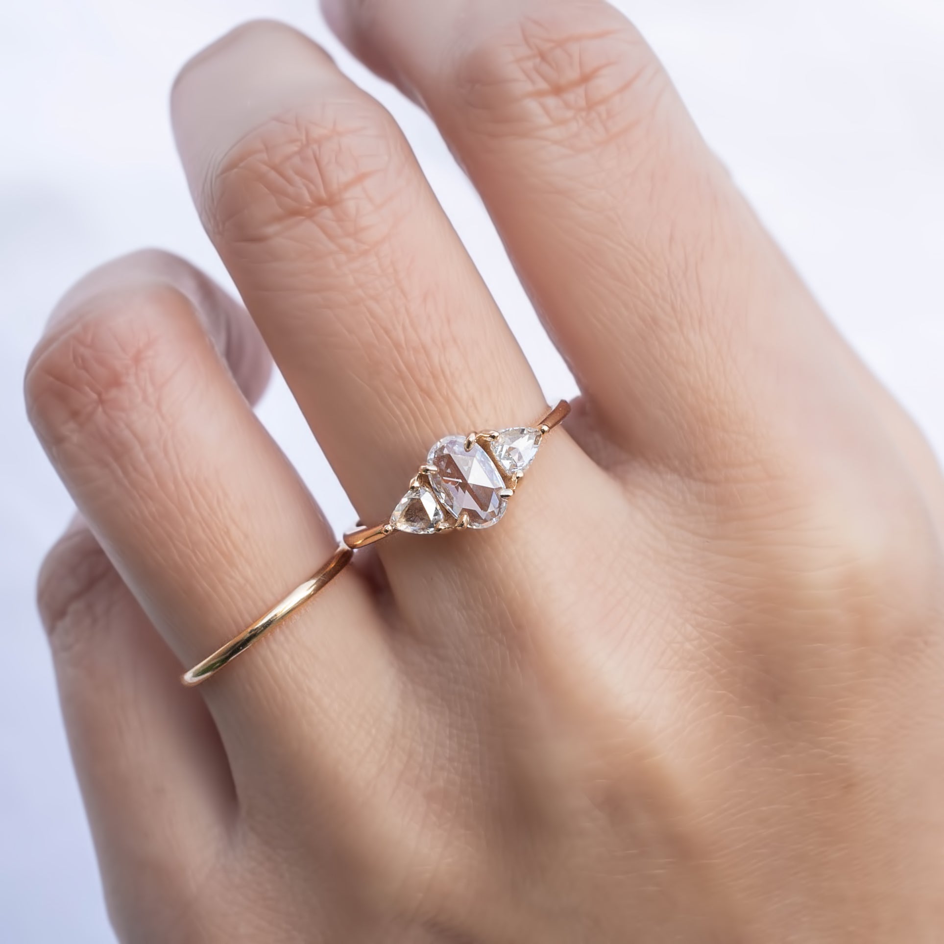 Madison Oval Rose Cut Diamond Ring