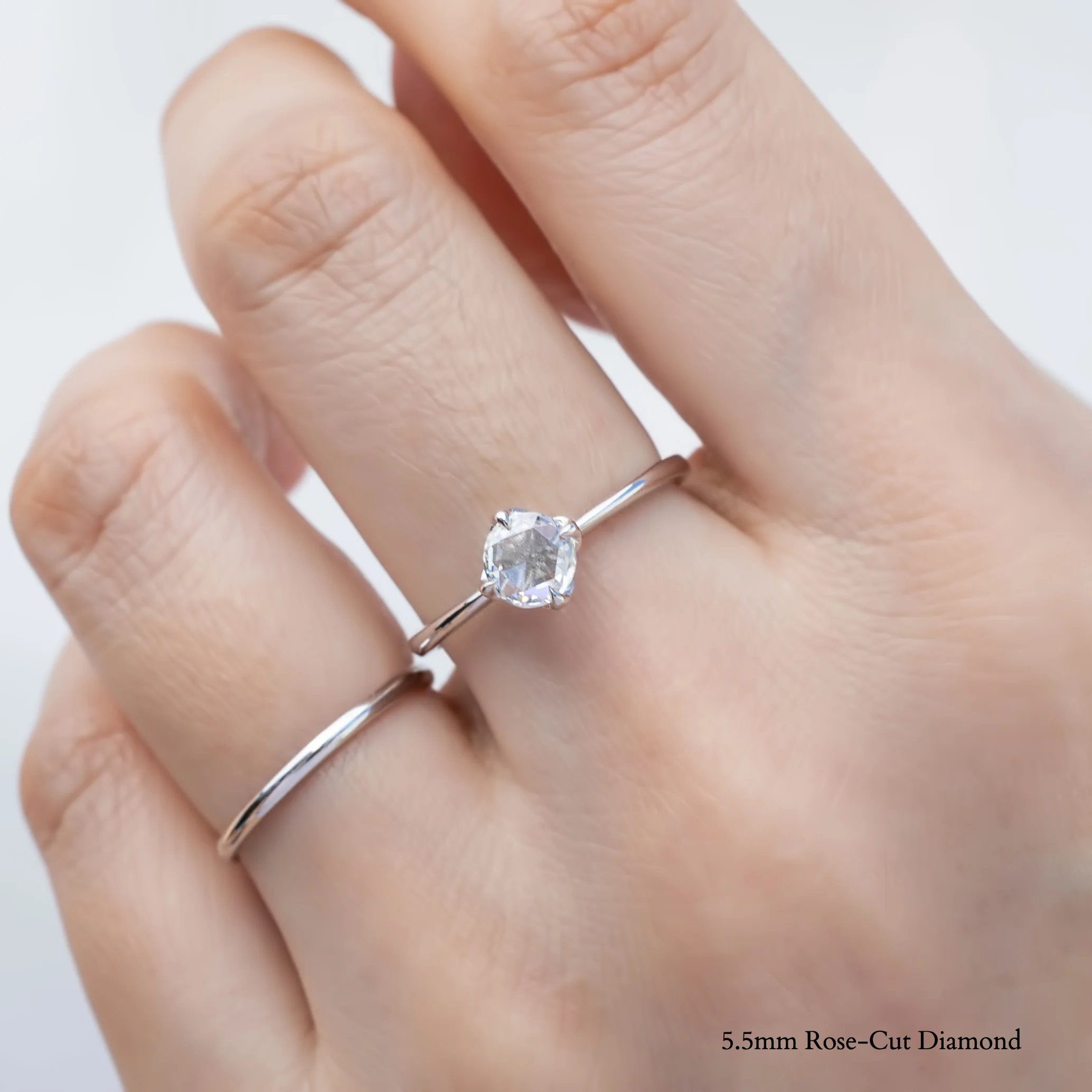 Alice Ring, 0.40ct Rose Cut Diamond