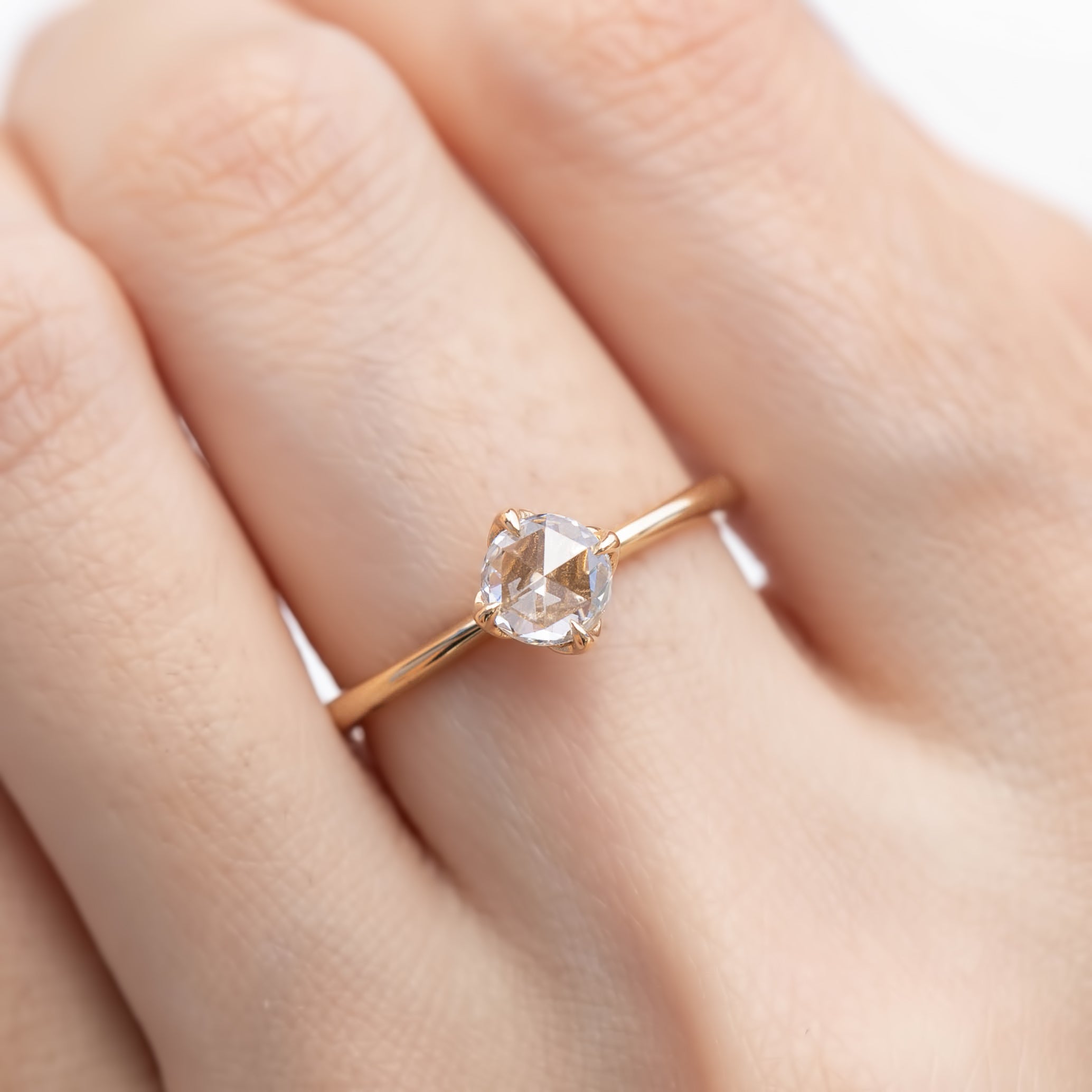 Alice Ring, 0.40ct Rose Cut Diamond