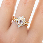 Estel Fleur Ring, 1.00ct Rose Cut Diamond | GIA Certified