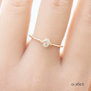 Iris Ring, 0.10ct Rose Cut Diamond
