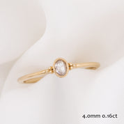 Iris Ring, 0.10ct Rose Cut Diamond