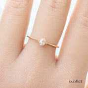 Iris Ring, 0.10ct Rose Cut Diamond